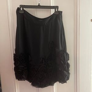 Talbots Silk Skirt W/Rosettes